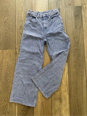 Women purple Corduroy Pants - Casual Wide-Leg